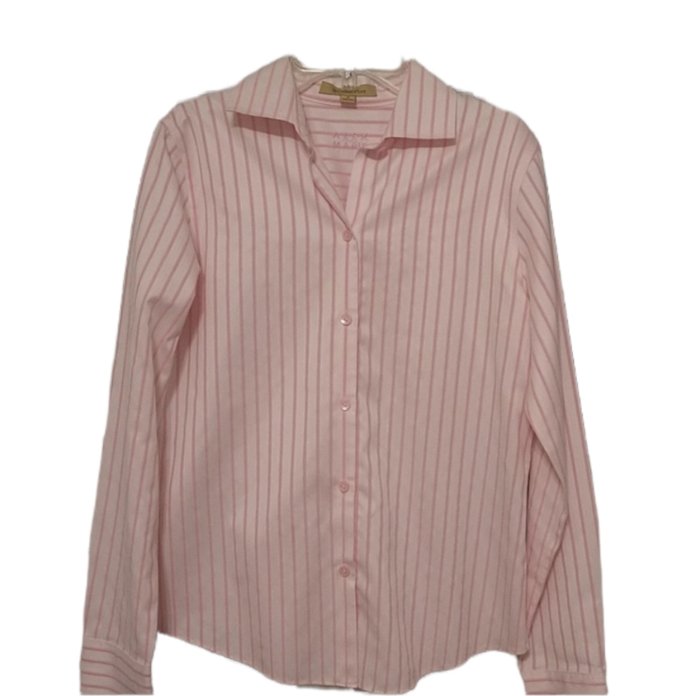 Alex Marie Pink and White Striped Shirt sz 4